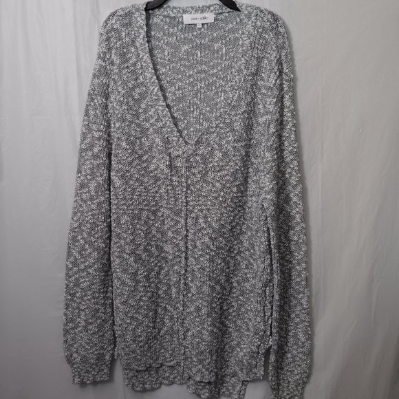ANTHROPOLOGIE JOHN + JENN COTTON BLEND V NECK PULLOVER KNIT SWEATER - Picture 1 of 8